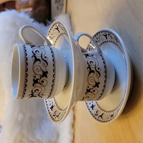 tognana Dining Set Of 2 Vintage Tognana Espresso Cups And Saucers Poshmark